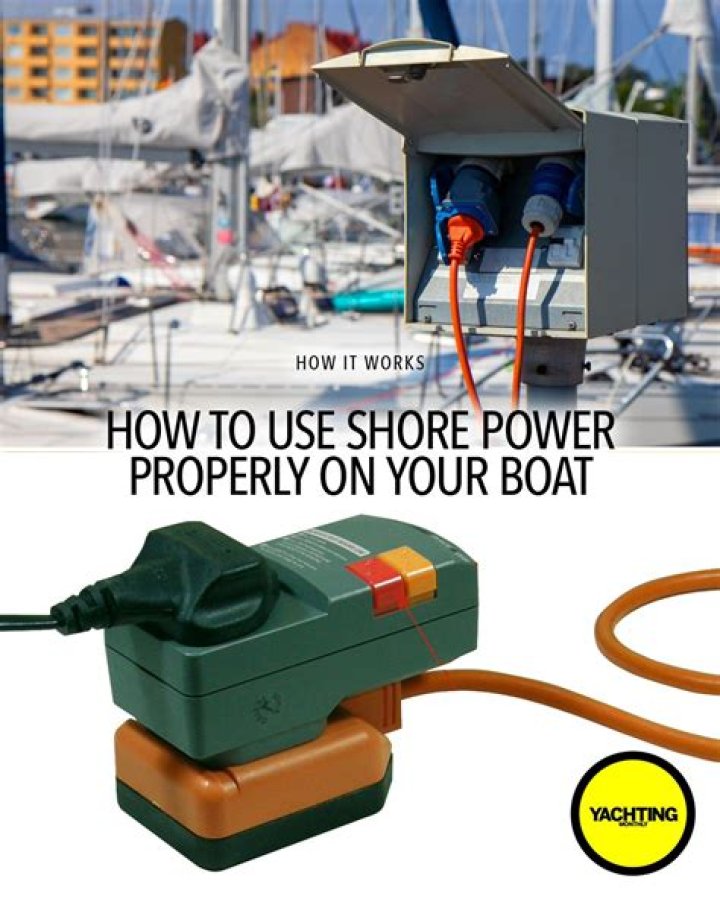 How do you use shore power on a boat