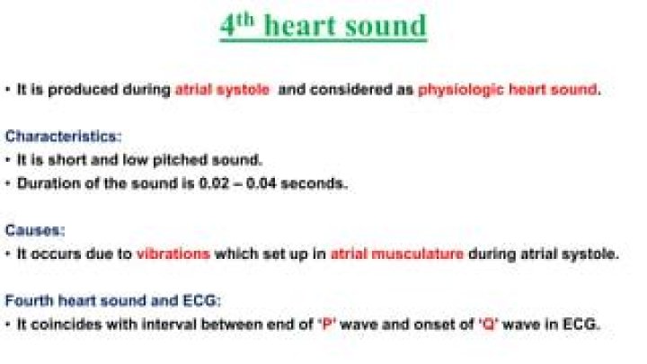 What does the 4th heart sound indicate